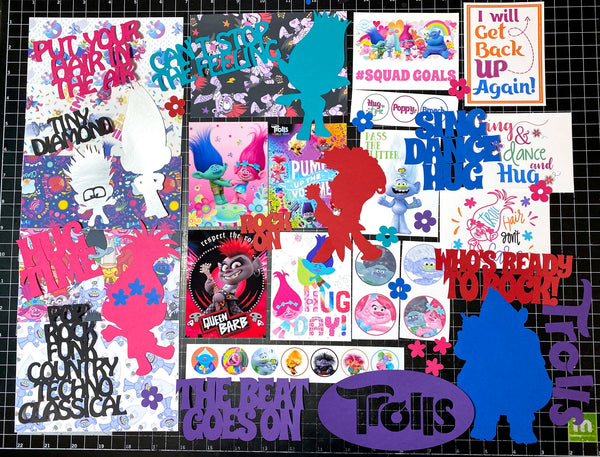 Trolls Scrapbook kit!  Trolls World Tour kit