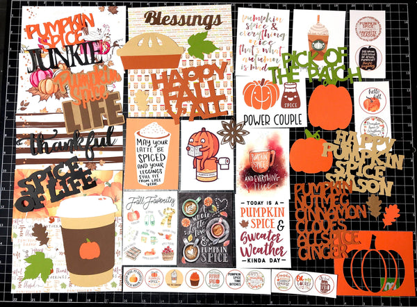 Pumpkin Spice Scrapbook Kit - Fall Scrapbook kit